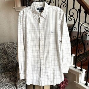 RALPH LAUREN men’s plaid shirt, size 17, 34/35
